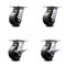 Service Caster 5 Inch Polyolefin Swivel Caster Set with Ball Bearings 2 Brakes SCC-35S520-POB-2-SLB-2 - alternate 1